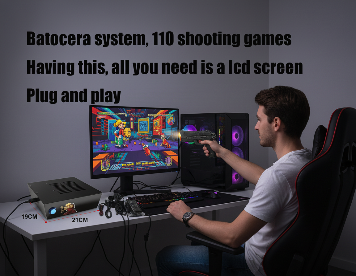 Arcade Game Cabinet - Batocera Game System With Dual Light