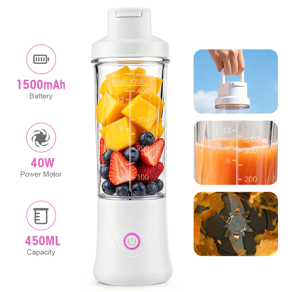 Fruit Slot Machine - Portable Fruit Juicer Mini Blender 450ML