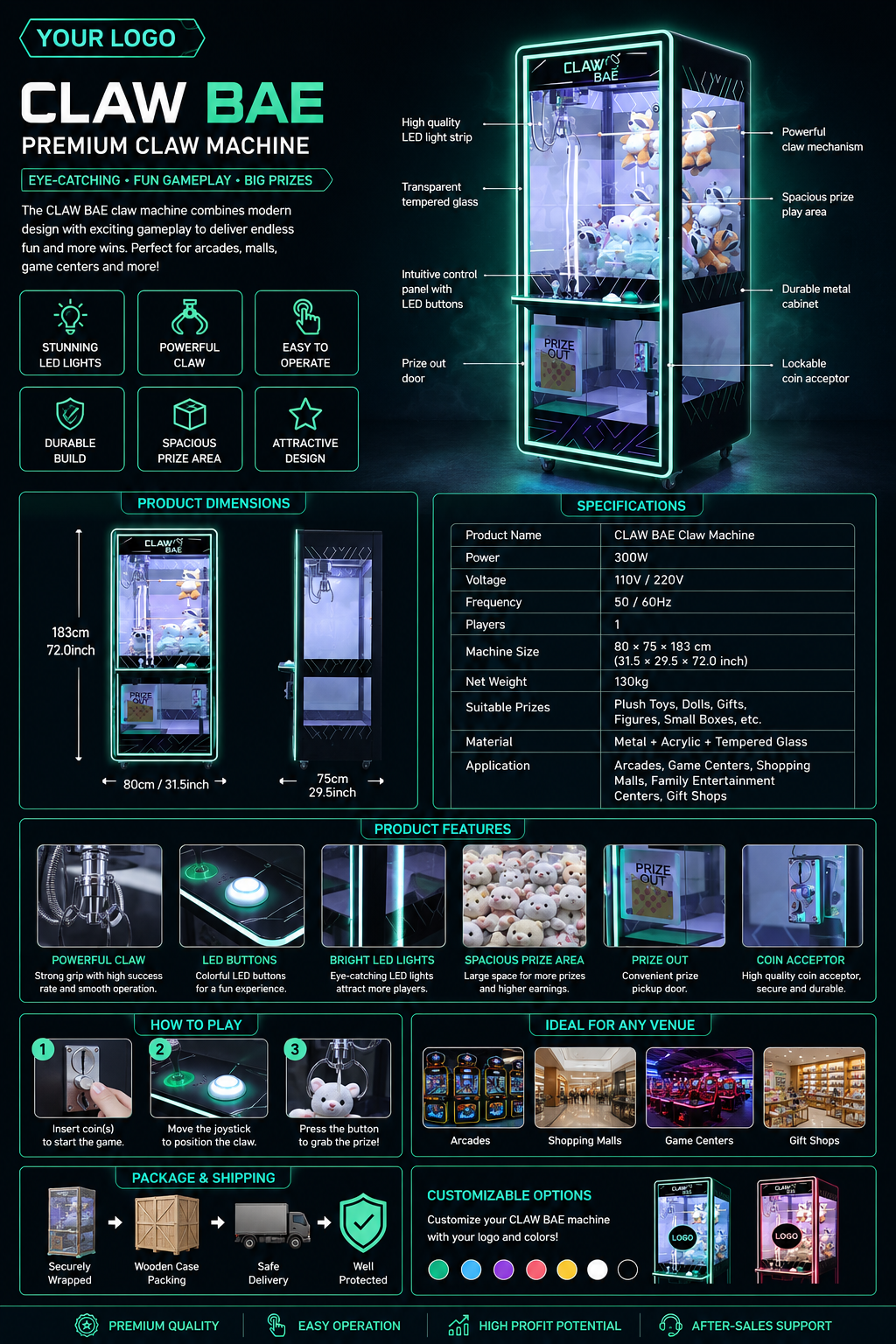 Black Claw Machine Modern Arca – обзор и цена Arcade Game Vending Machine