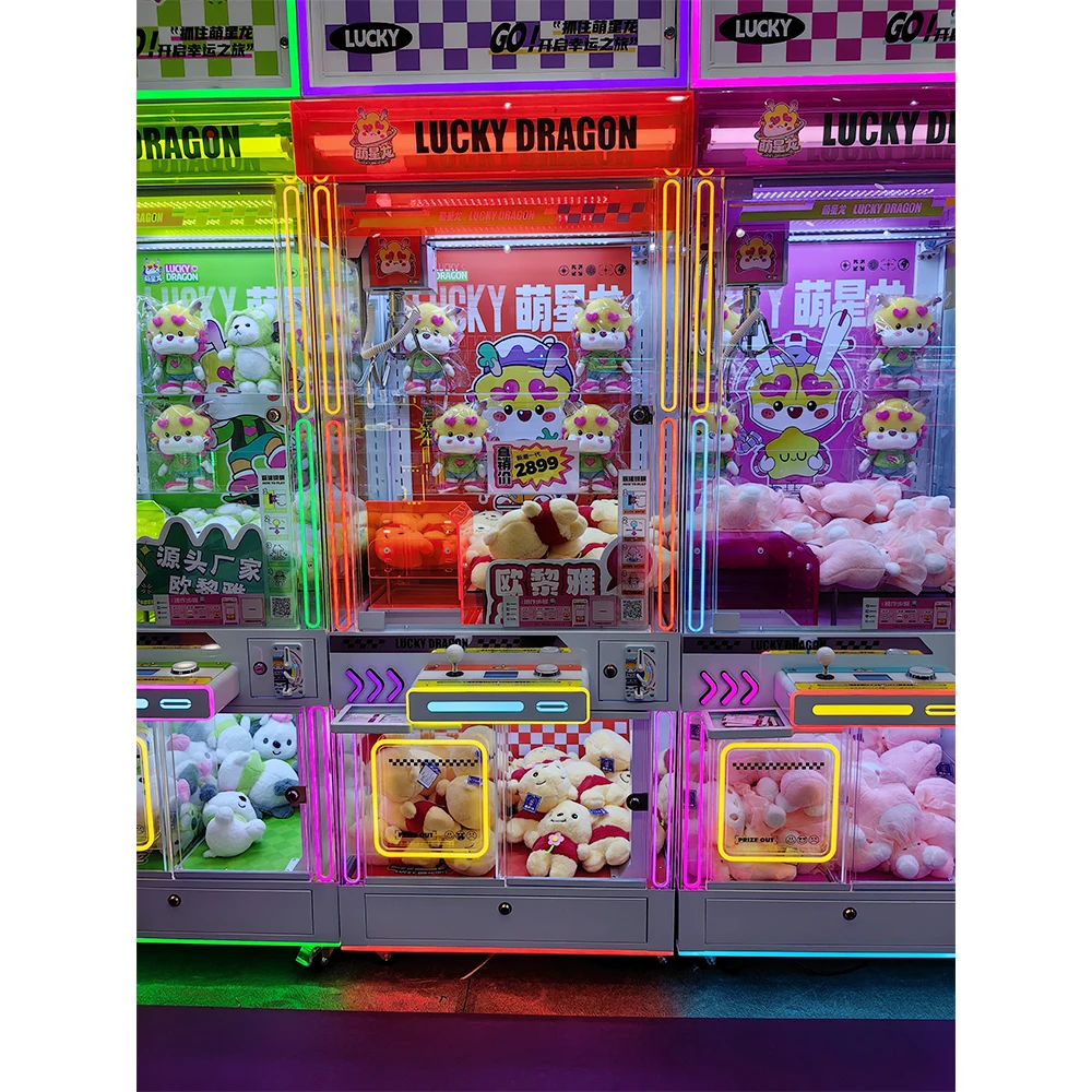 #New Colorful Claw Machine Luc – обзор и цена Arcade Toy Claw Vending Machine
