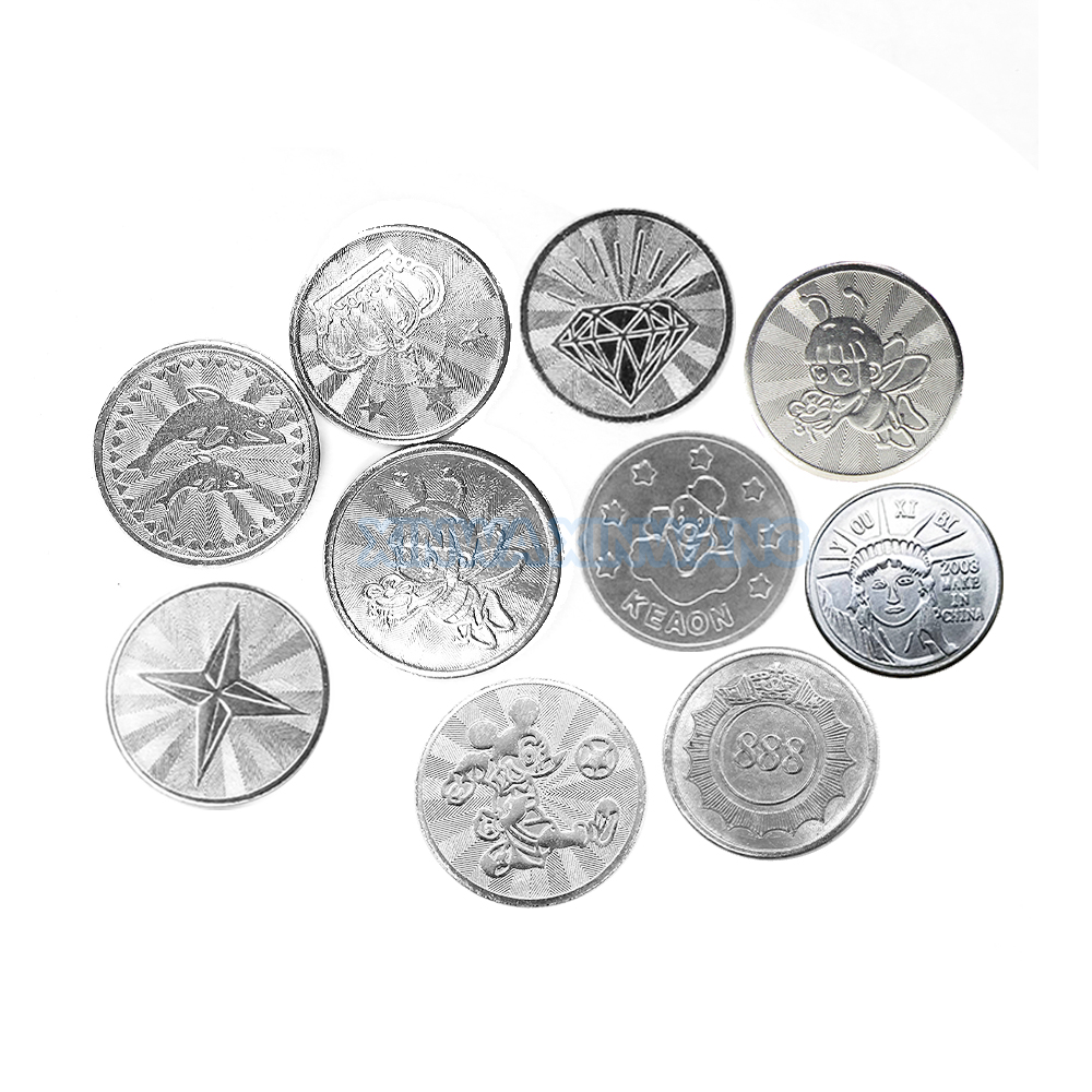 100PCS  Coins Tokens Stainless – обзор и цена Arcade Ticket Machine